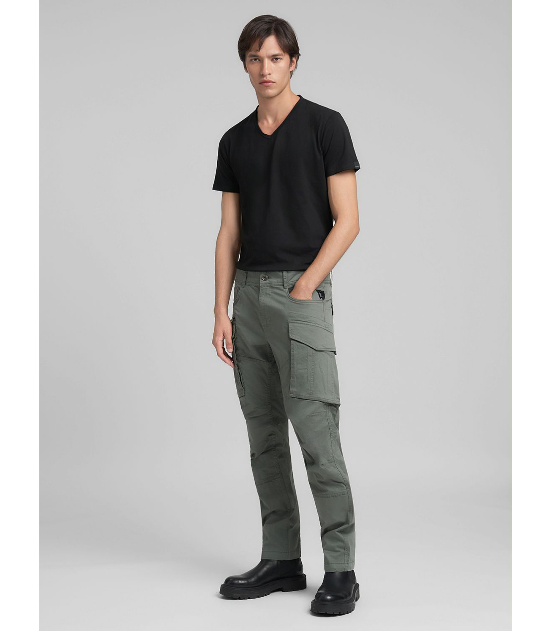 JOE ストレッチコットンツイル カーゴパンツ 詳細画像 モスグリーン 4